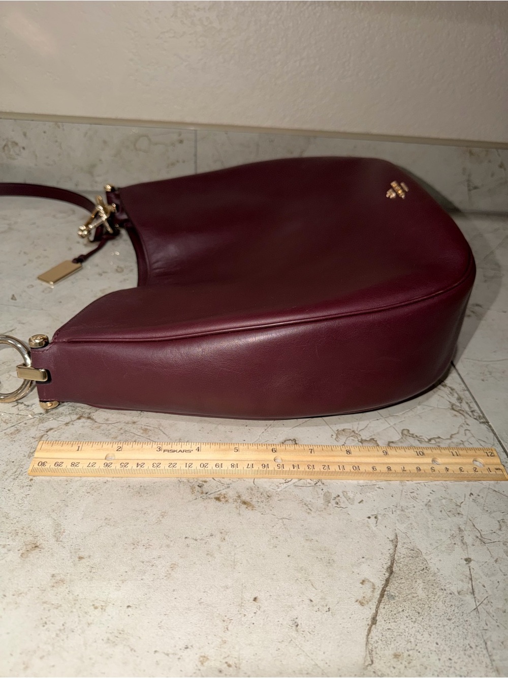 Coach Nomad Burgundy Leather Hobo with Gold Hardware - Picture 8 of 15